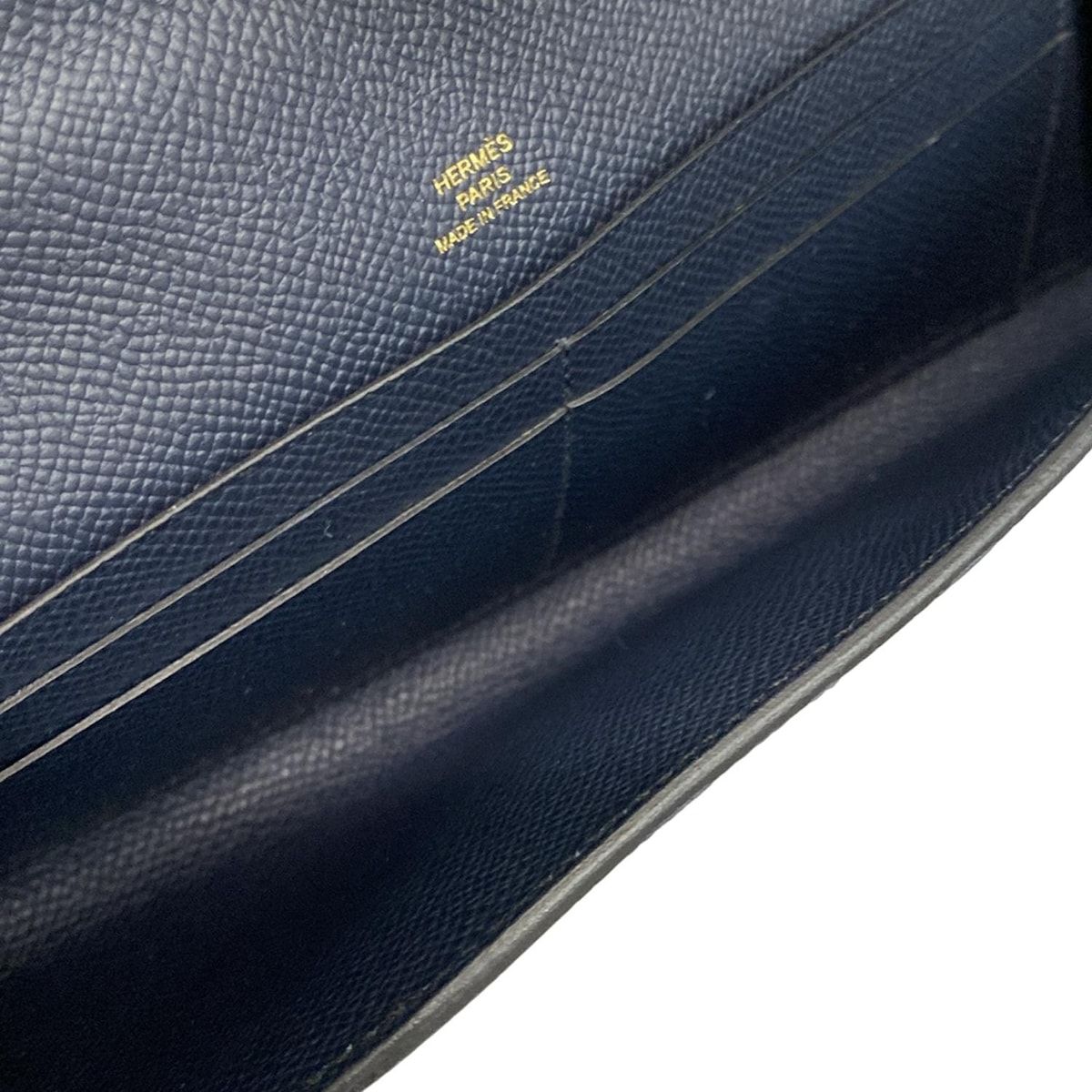 Hermes Wallet Chaine D'ancre Tougo Blue Indigo Shoulder Gold — view 4