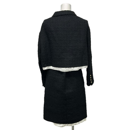Miu Miu Skirt Suit Black White Wool — view 2
