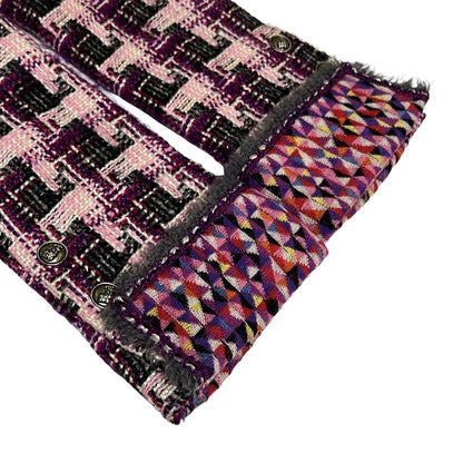 Chanel Jacket 36 S Light Pink Purple Multi Tweed Cotton — view 5