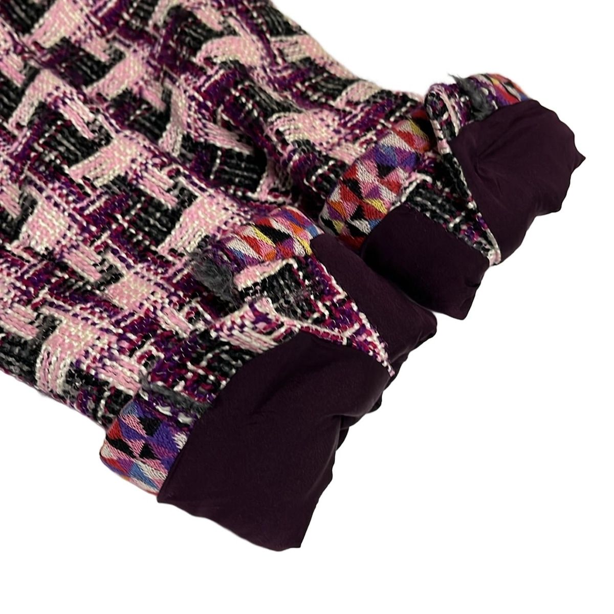 Chanel Jacket 36 S Light Pink Purple Multi Tweed Cotton — view 6