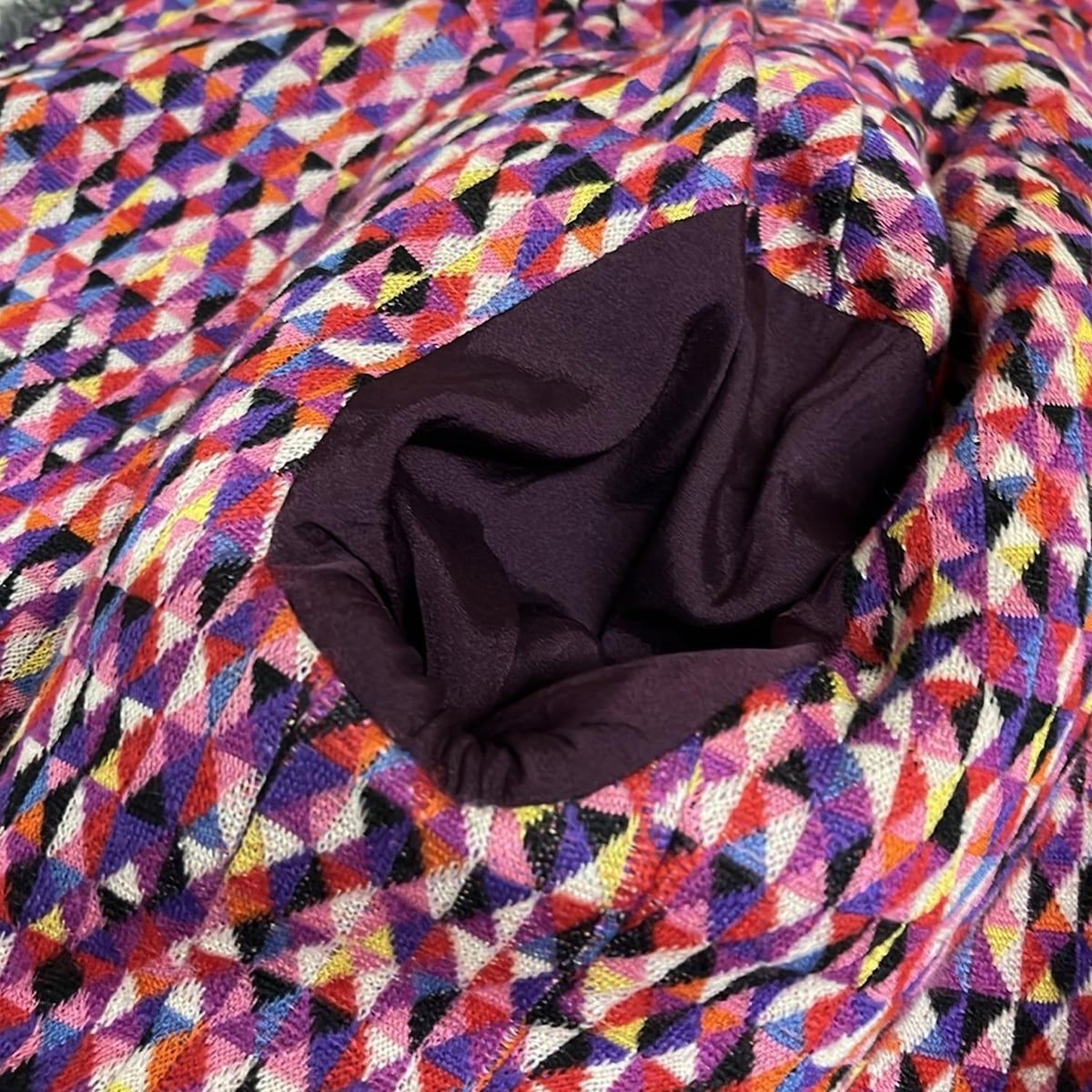 Chanel Jacket 36 S Light Pink Purple Multi Tweed Cotton — view 8