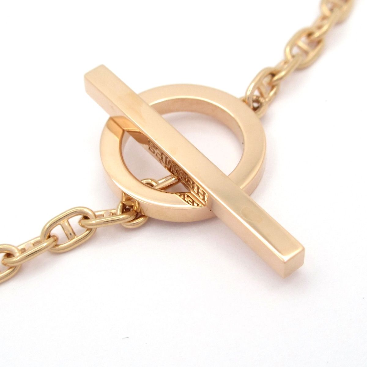 Hermes Bracelet Chaine D'ancre Contour 18k Pink Gold Diamond 0.16 XS — view 4
