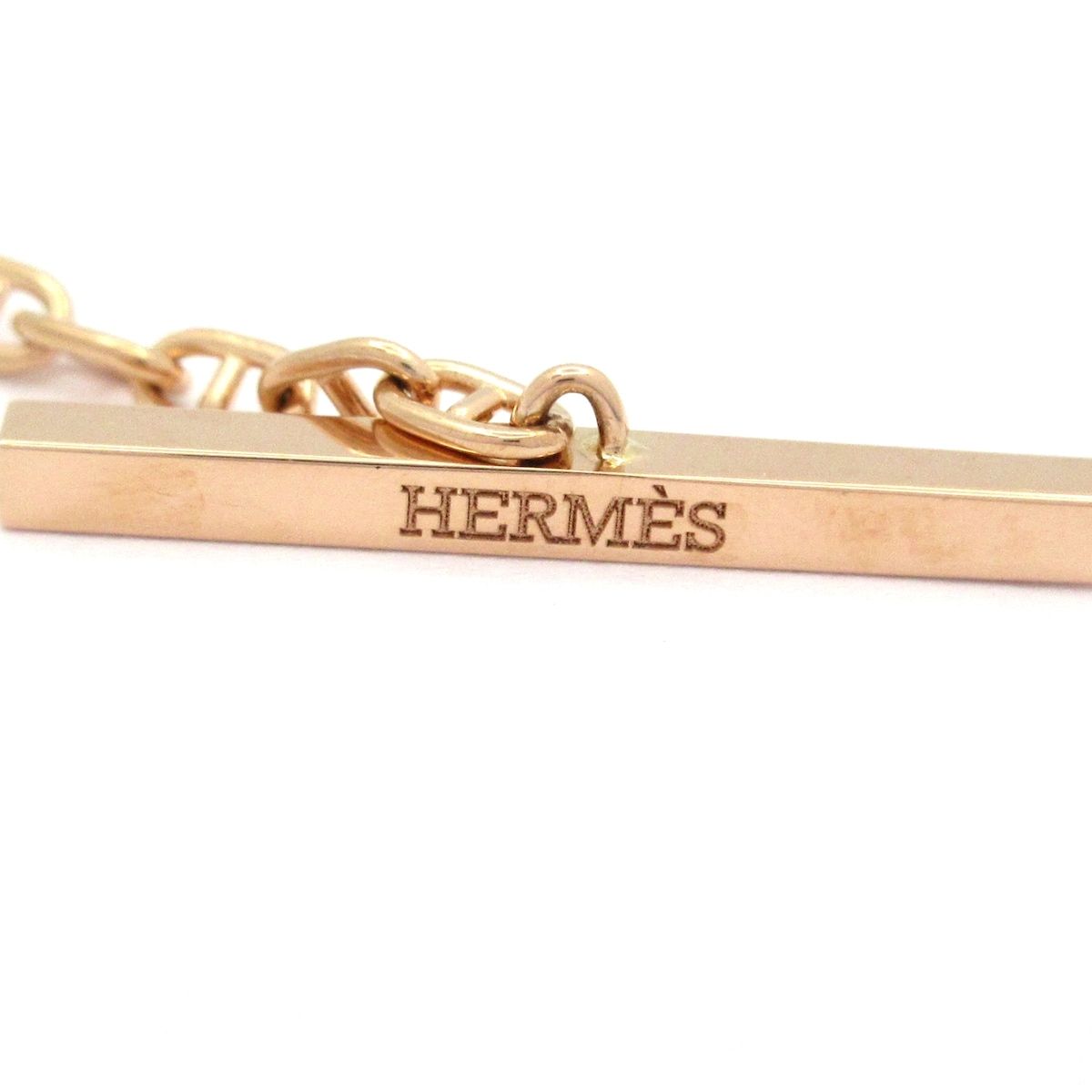 Hermes Bracelet Chaine D'ancre Contour 18k Pink Gold Diamond 0.16 XS — view 5