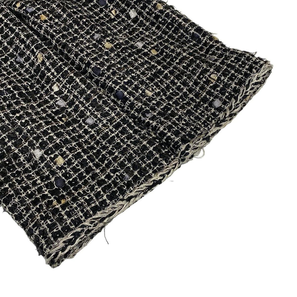 Chanel Jacket 36 S Black Ivory Tweed Cotton — view 5