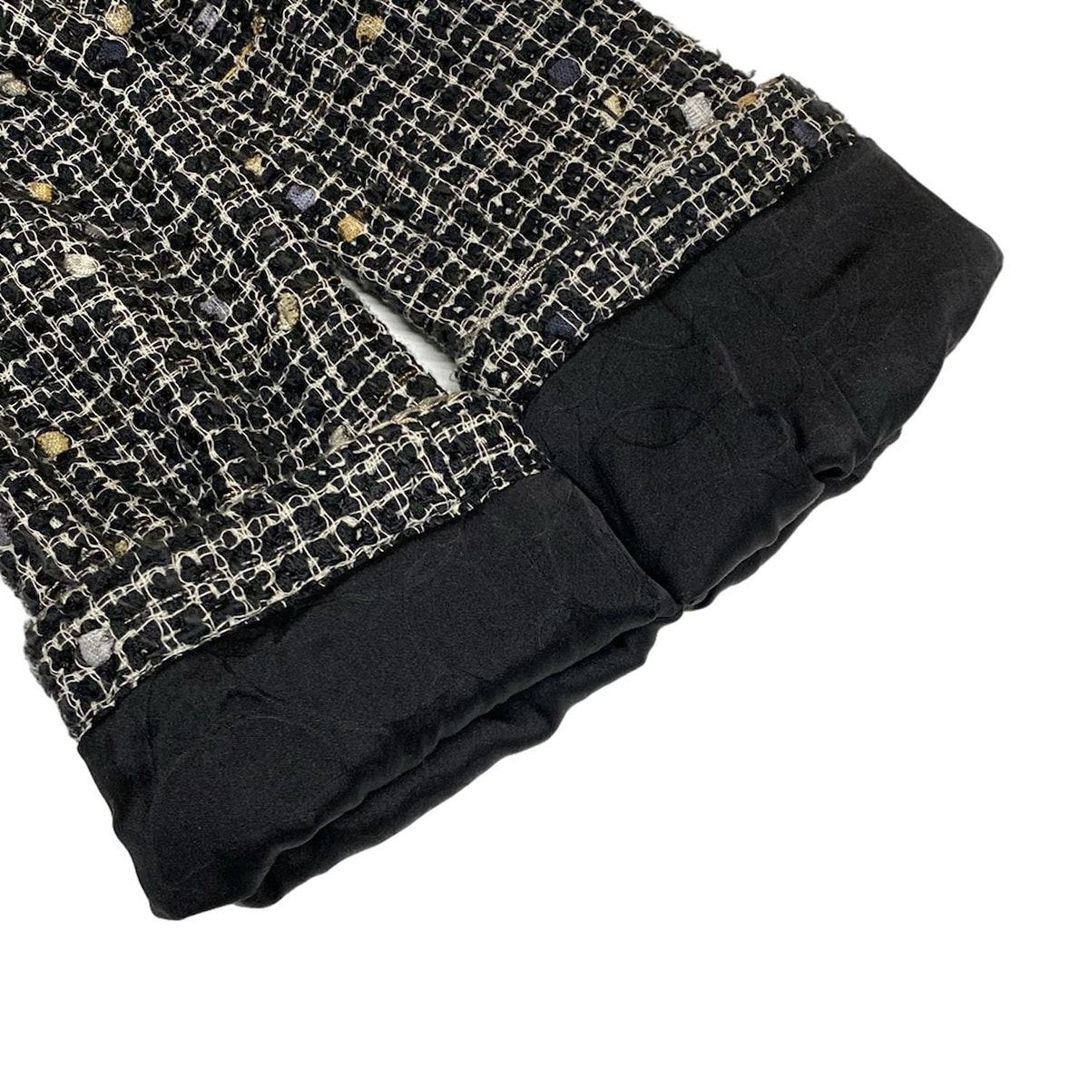 Chanel Jacket 36 S Black Ivory Tweed Cotton — view 6