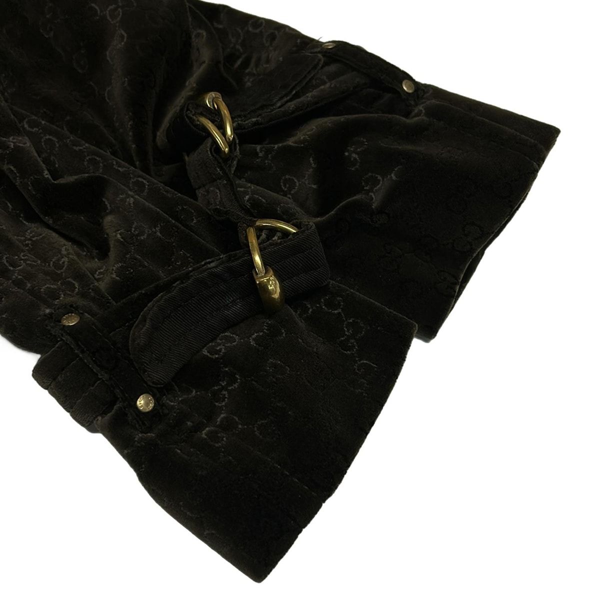 Gucci Coat 40 M Dark Brown GG Velvet Era Cotton — view 5