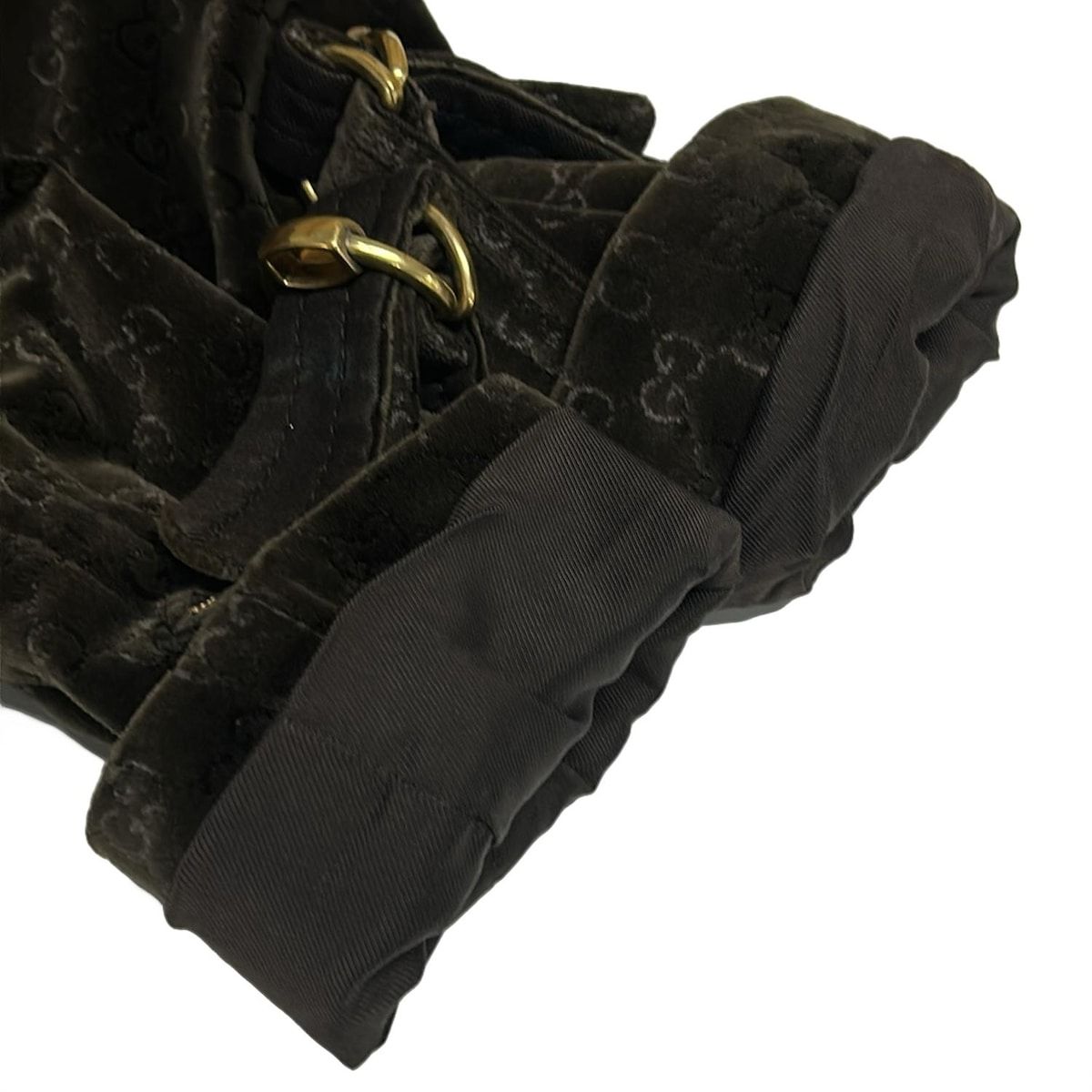 Gucci Coat 40 M Dark Brown GG Velvet Era Cotton — view 6