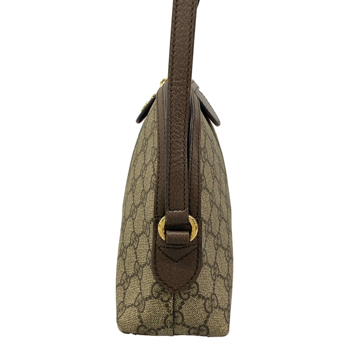 Gucci Shoulder Bag Ophidia Dark Brown Beige Multi Leather — view 4