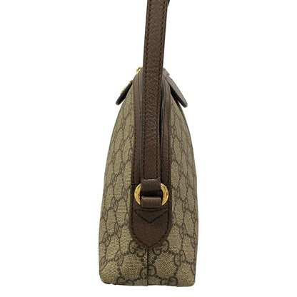 Gucci Shoulder Bag Ophidia Dark Brown Beige Multi Leather — view 4