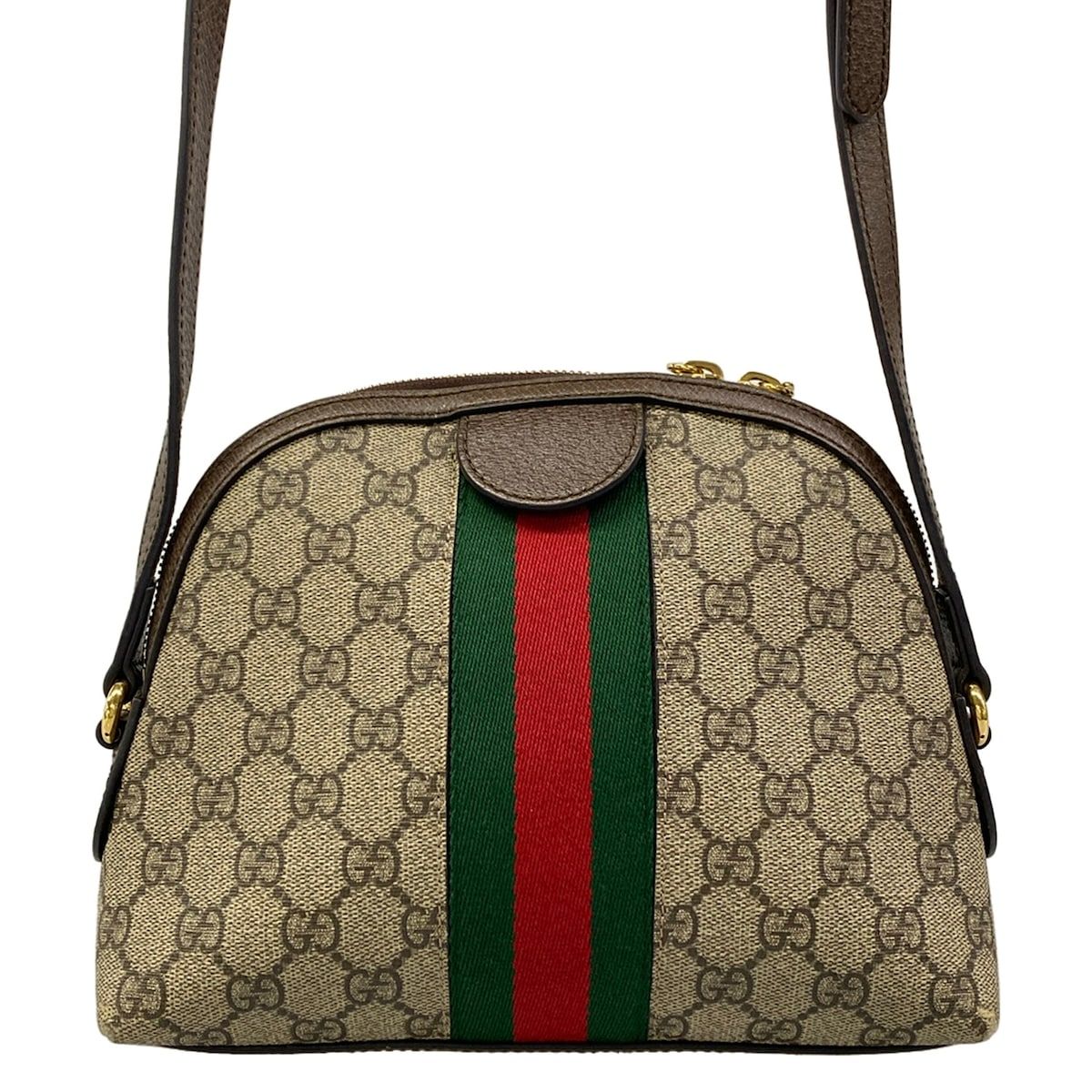 Gucci Shoulder Bag Ophidia Dark Brown Beige Multi Leather — view 3