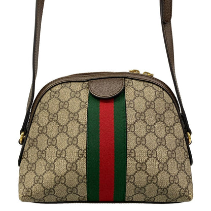 Gucci Shoulder Bag Ophidia Dark Brown Beige Multi Leather — view 3