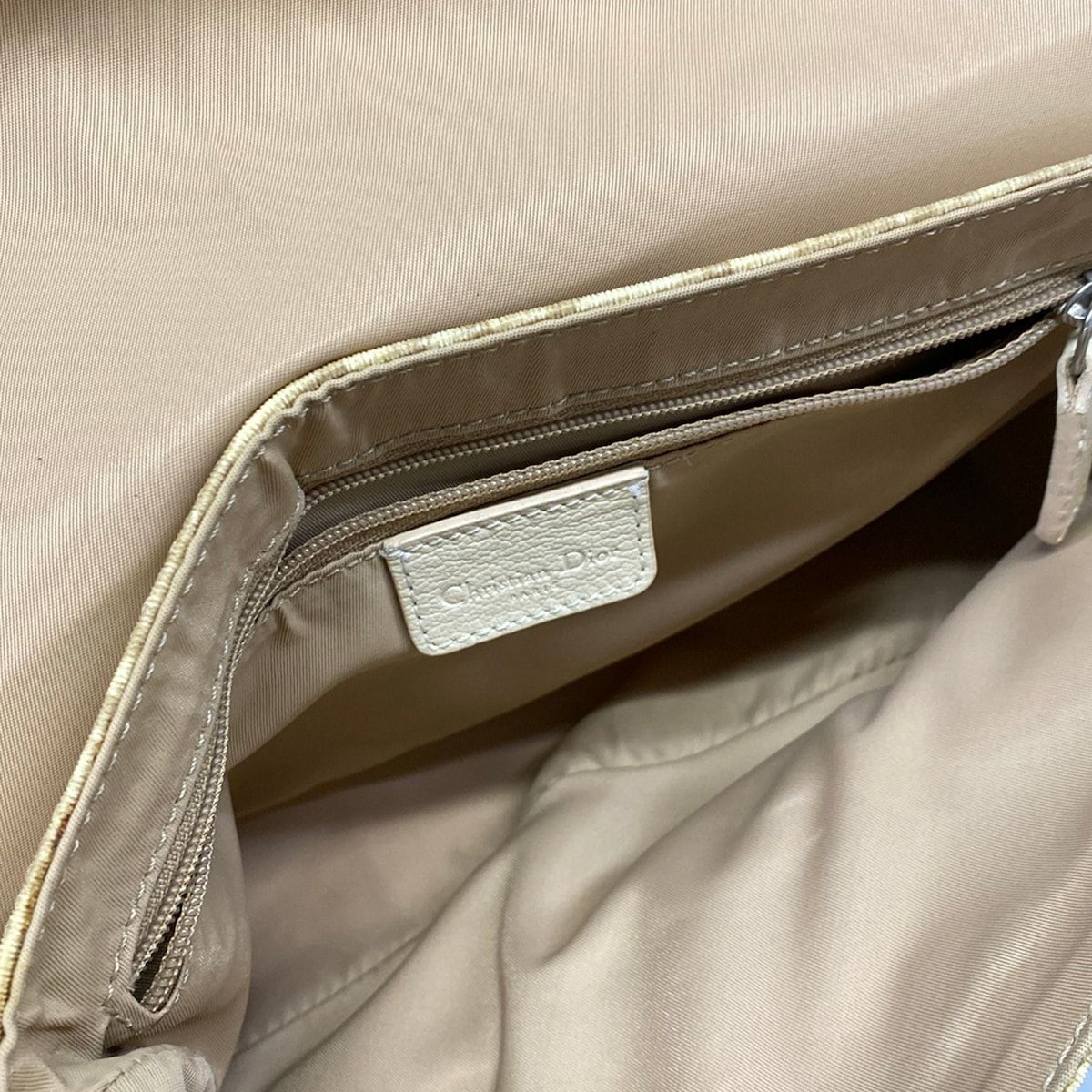 Dior Shoulder Bag Flower Beige Ivory Multi Leather — view 7