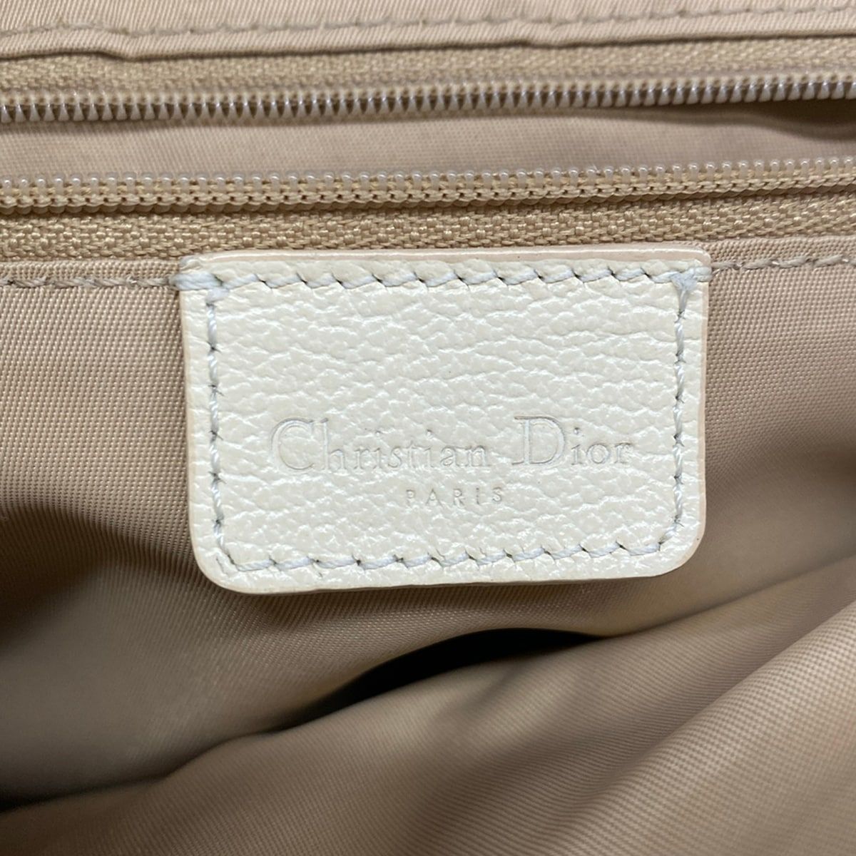 Dior Shoulder Bag Flower Beige Ivory Multi Leather — view 8