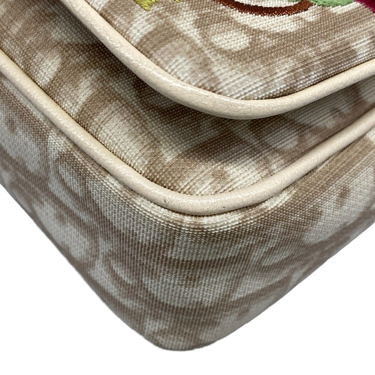 Dior Shoulder Bag Flower Beige Ivory Multi Leather — view 6