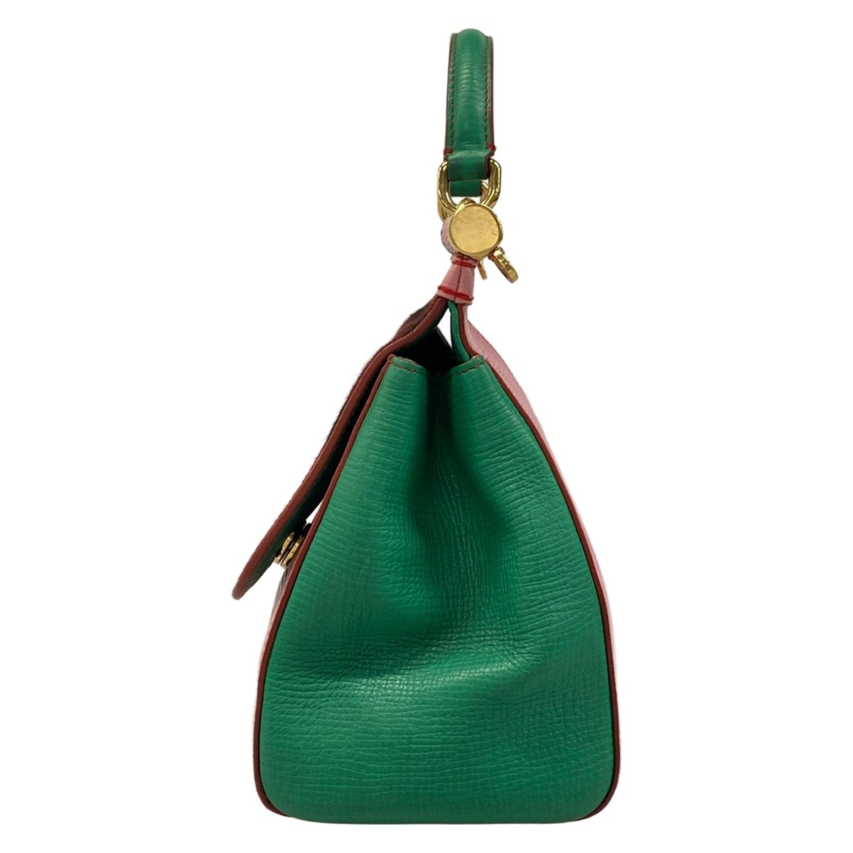 Dolce & Gabbana Handbag Shishiri Light Pink Green Multi Embossed Leopard Print — view 4
