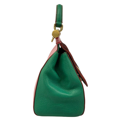 Dolce & Gabbana Handbag Shishiri Light Pink Green Multi Embossed Leopard Print — view 2