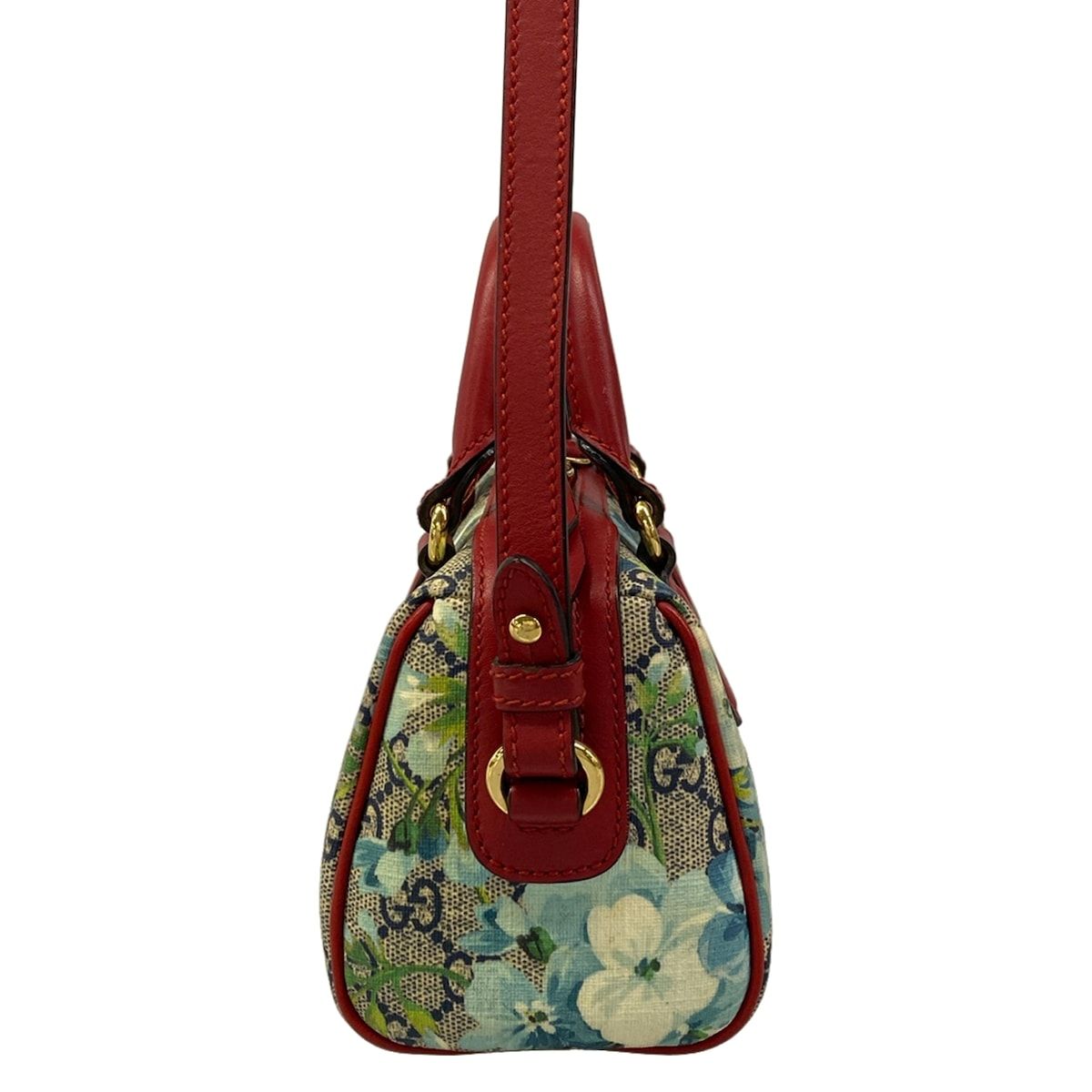 Gucci Handbag GG Blue Mus Ivory Red Multi Leather — view 4
