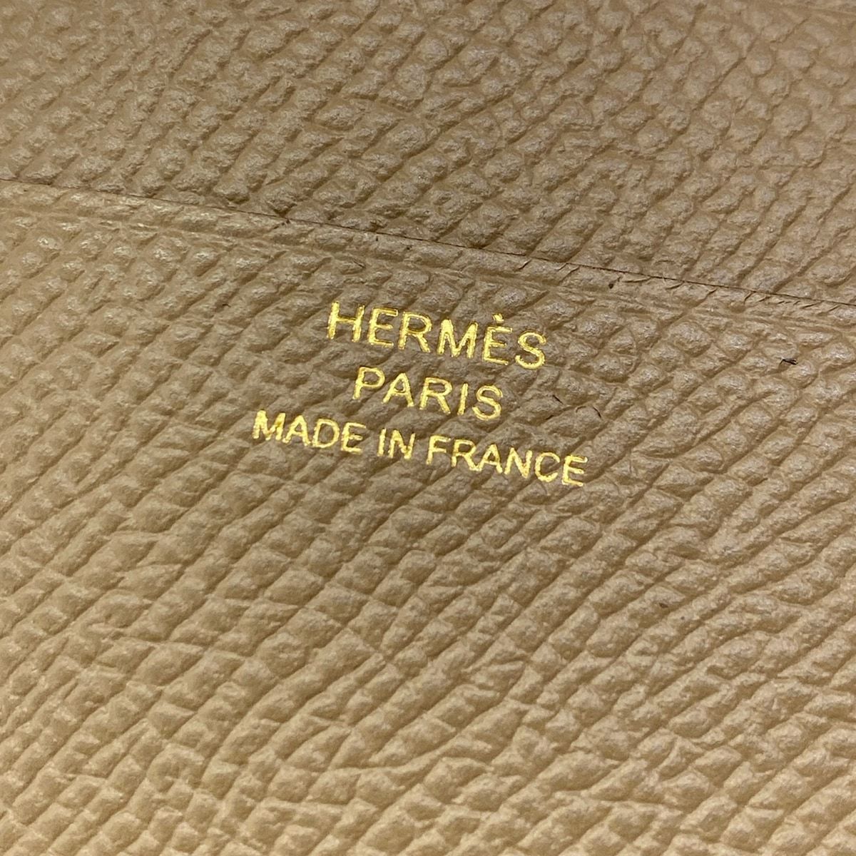 Hermes Trifold Wallet Bearn Combination Etoupe Gold — view 5