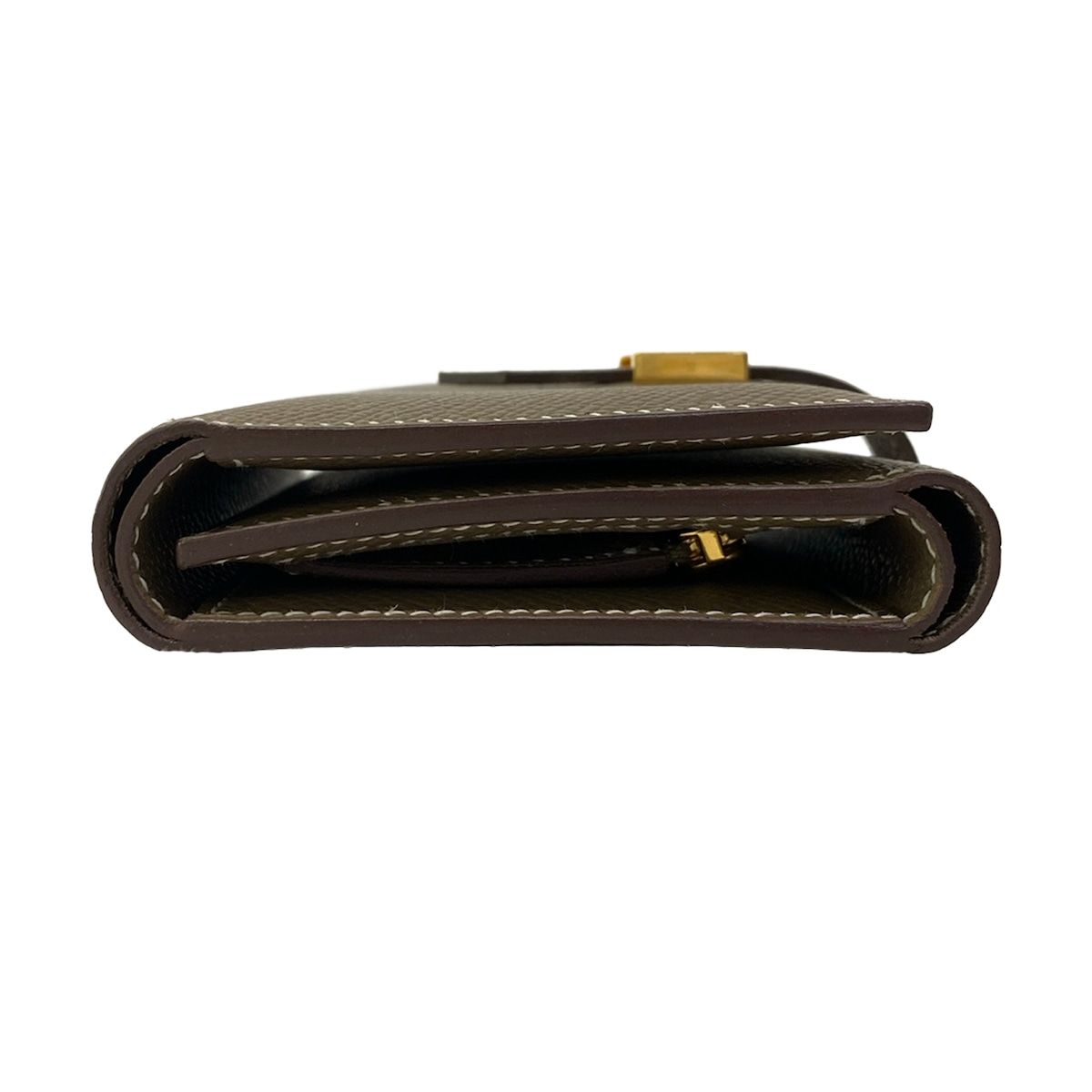Hermes Trifold Wallet Bearn Combination Etoupe Gold — view 8