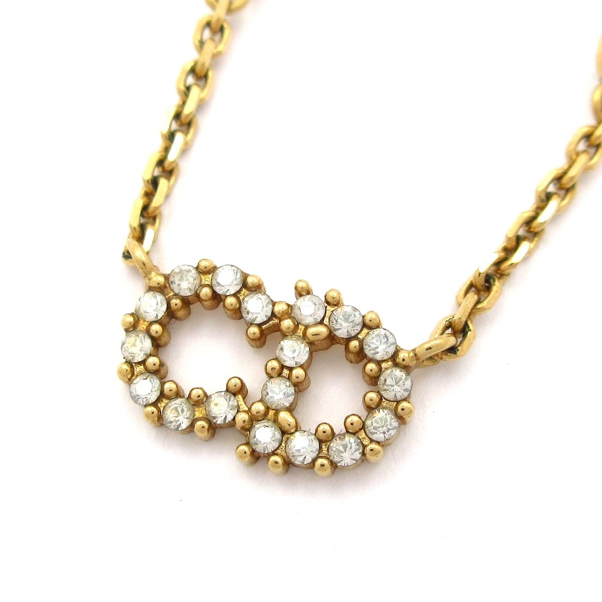 Dior Necklace Clair de Lune Gold CD Logo