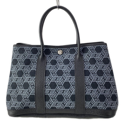 Hermes Tote Garden Party TPM Black Gray Leather — view 3