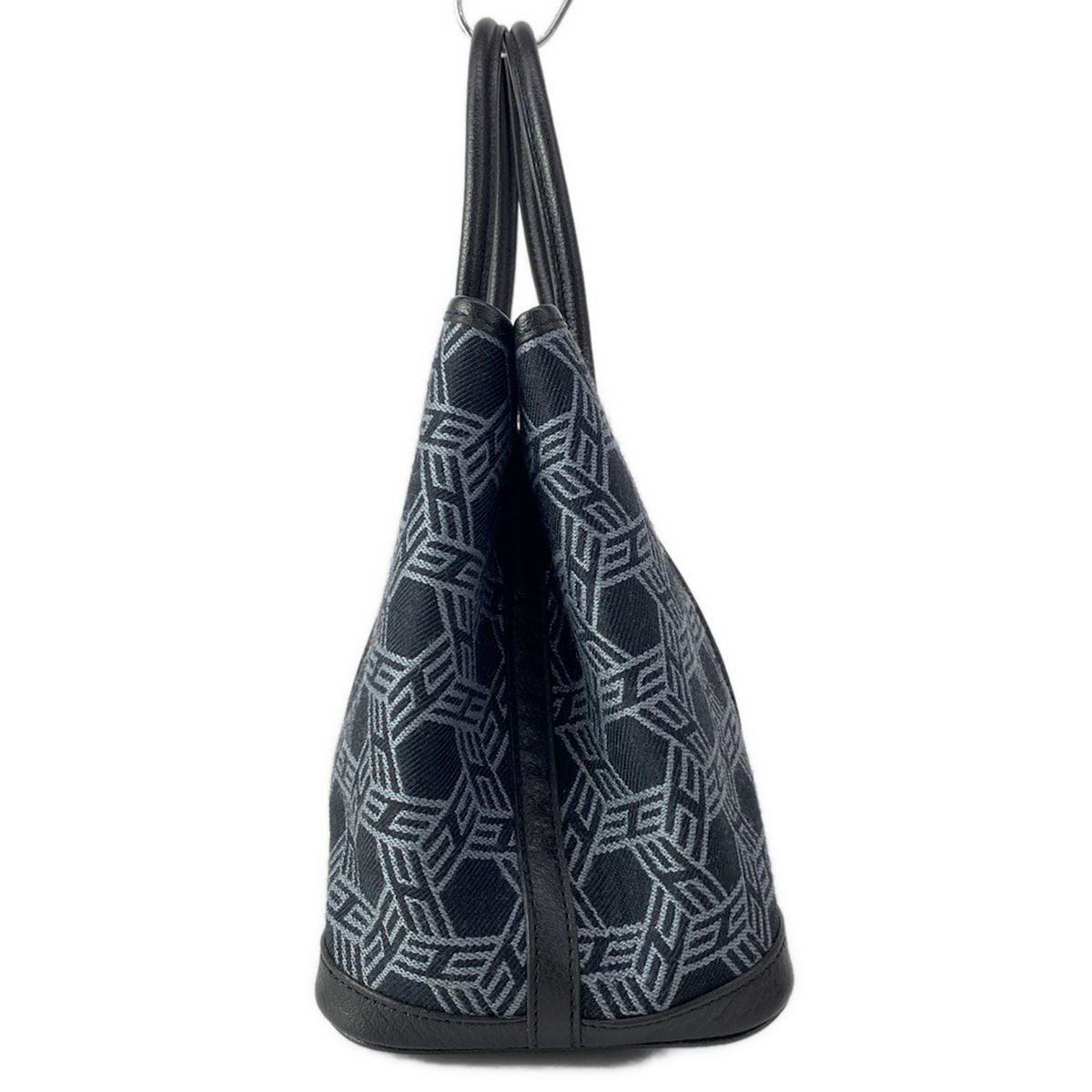 Hermes Tote Garden Party TPM Black Gray Leather — view 4
