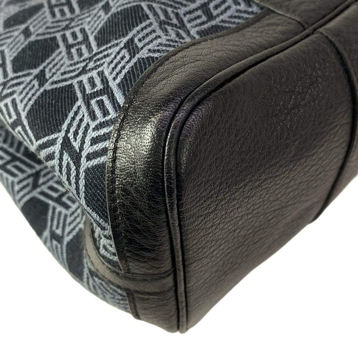 Hermes Tote Garden Party TPM Black Gray Leather — view 7