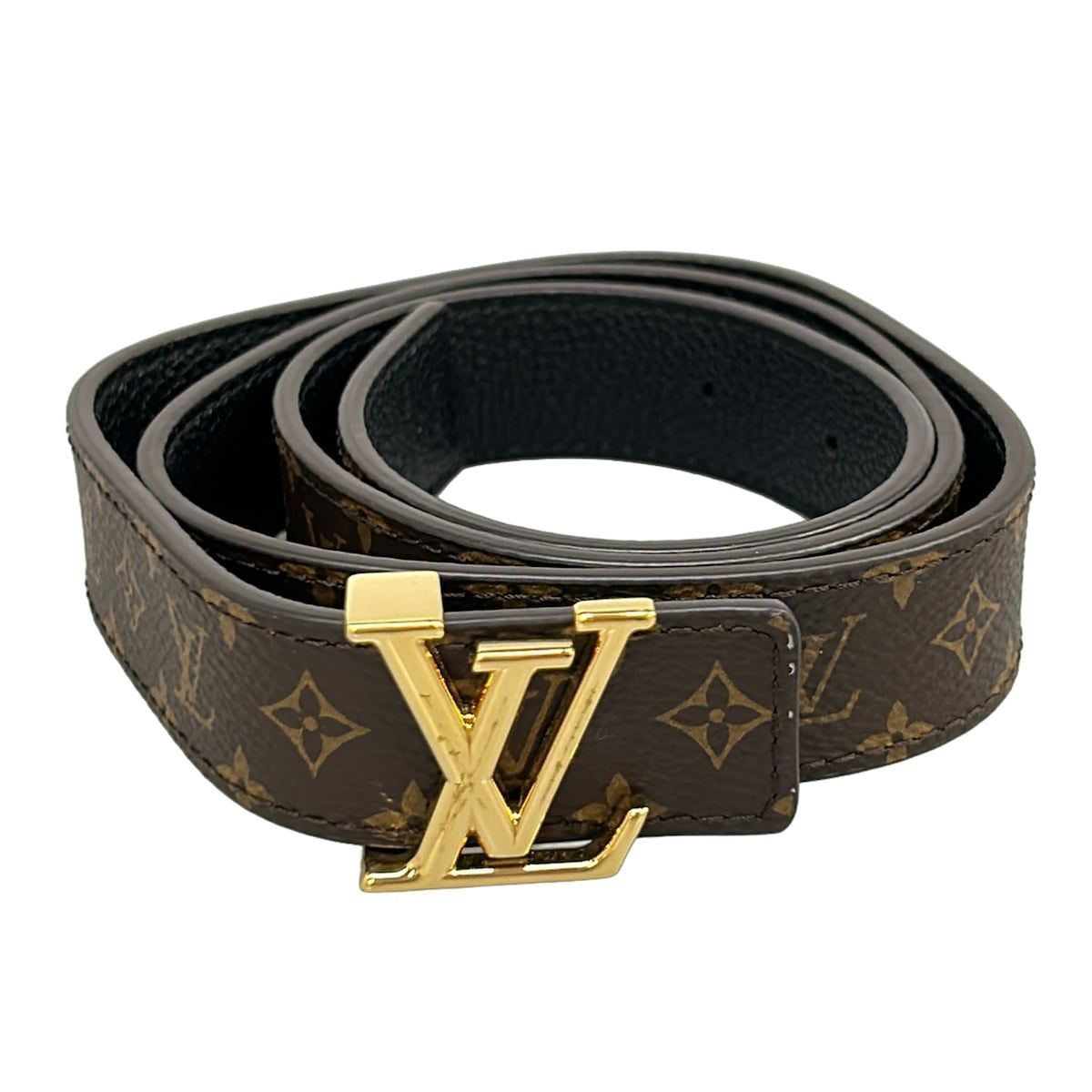 Louis Vuitton Belt 85 34 Initial 25 mm LV Logo Buckle Reversible