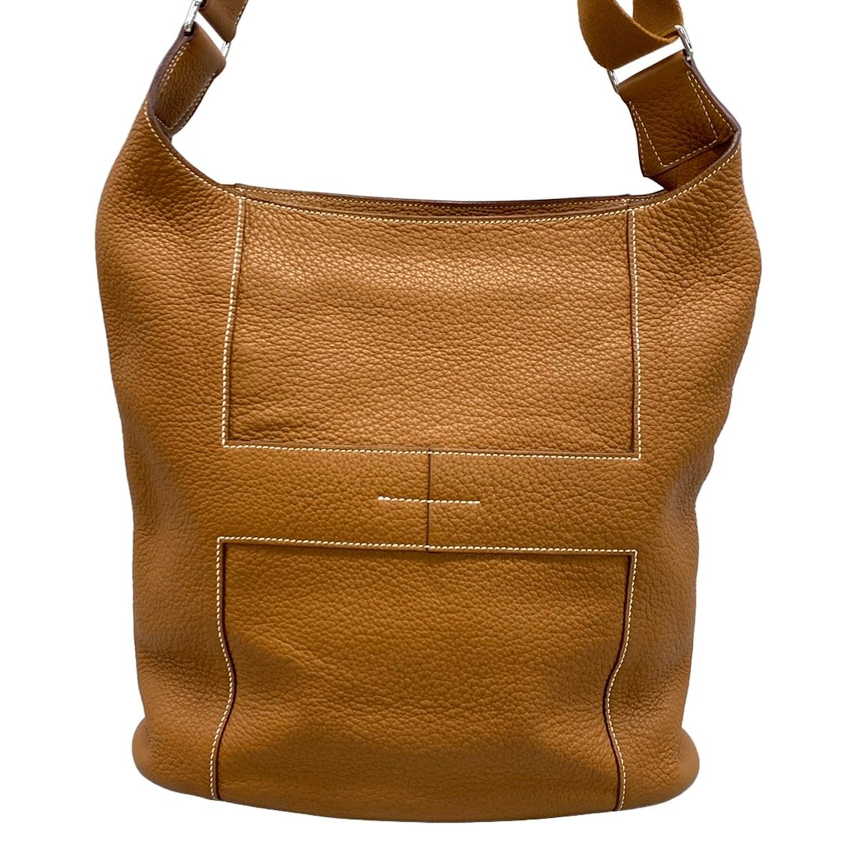 Hermes Shoulder Bag News GM Gold Silver — view 3