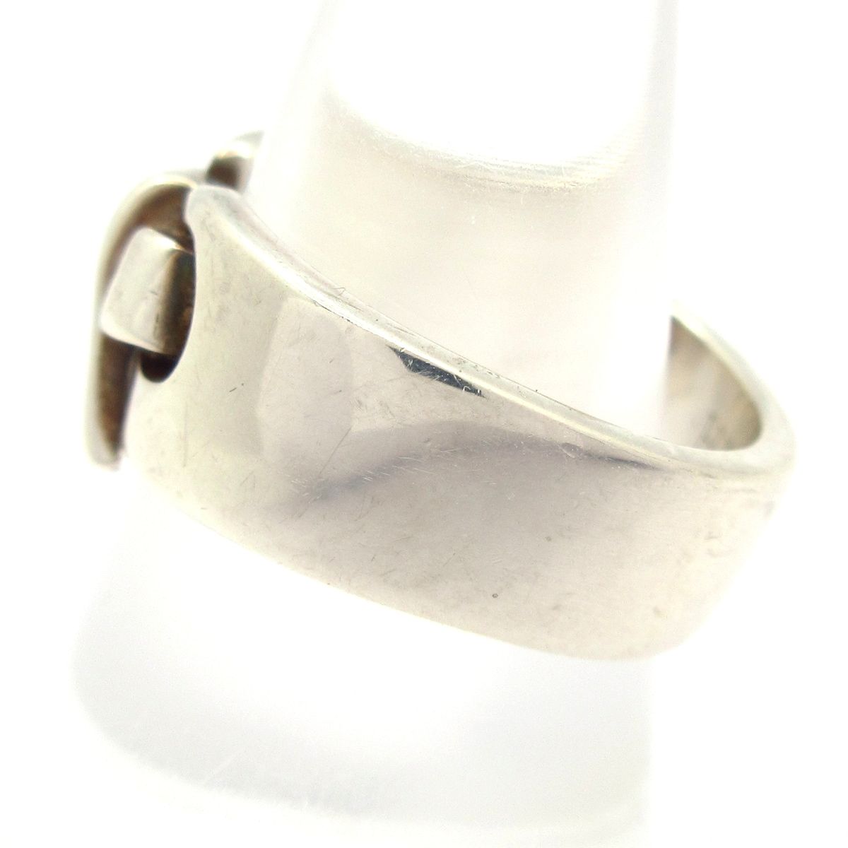 Hermes Ring 54 Russet Silver Ribbon — view 6