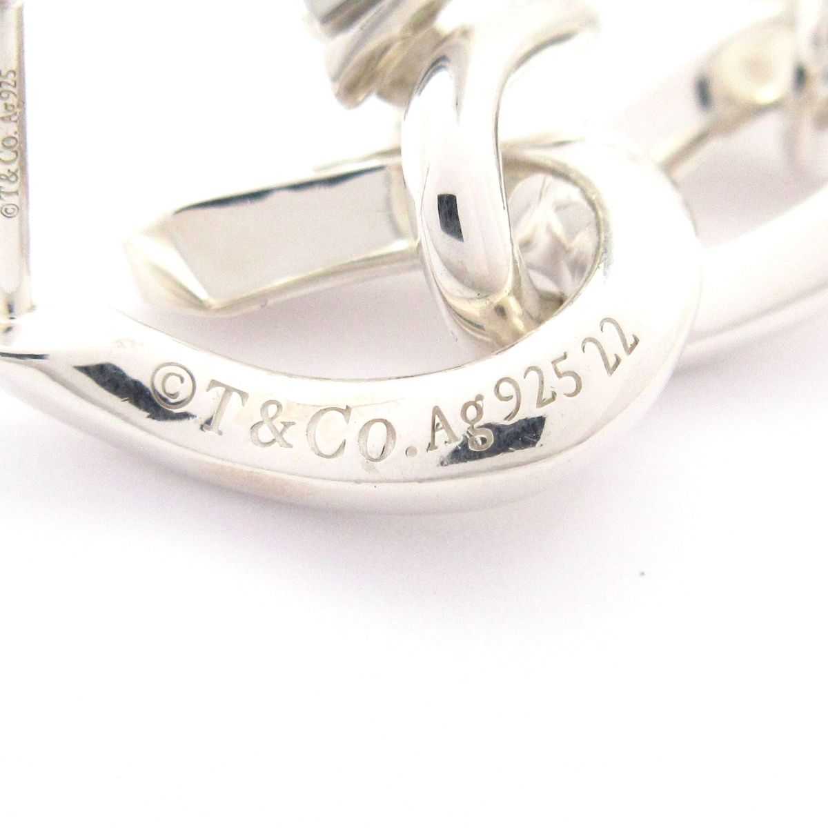 Tiffany & Co Earrings 22 Forge Drop Link Silver — view 5