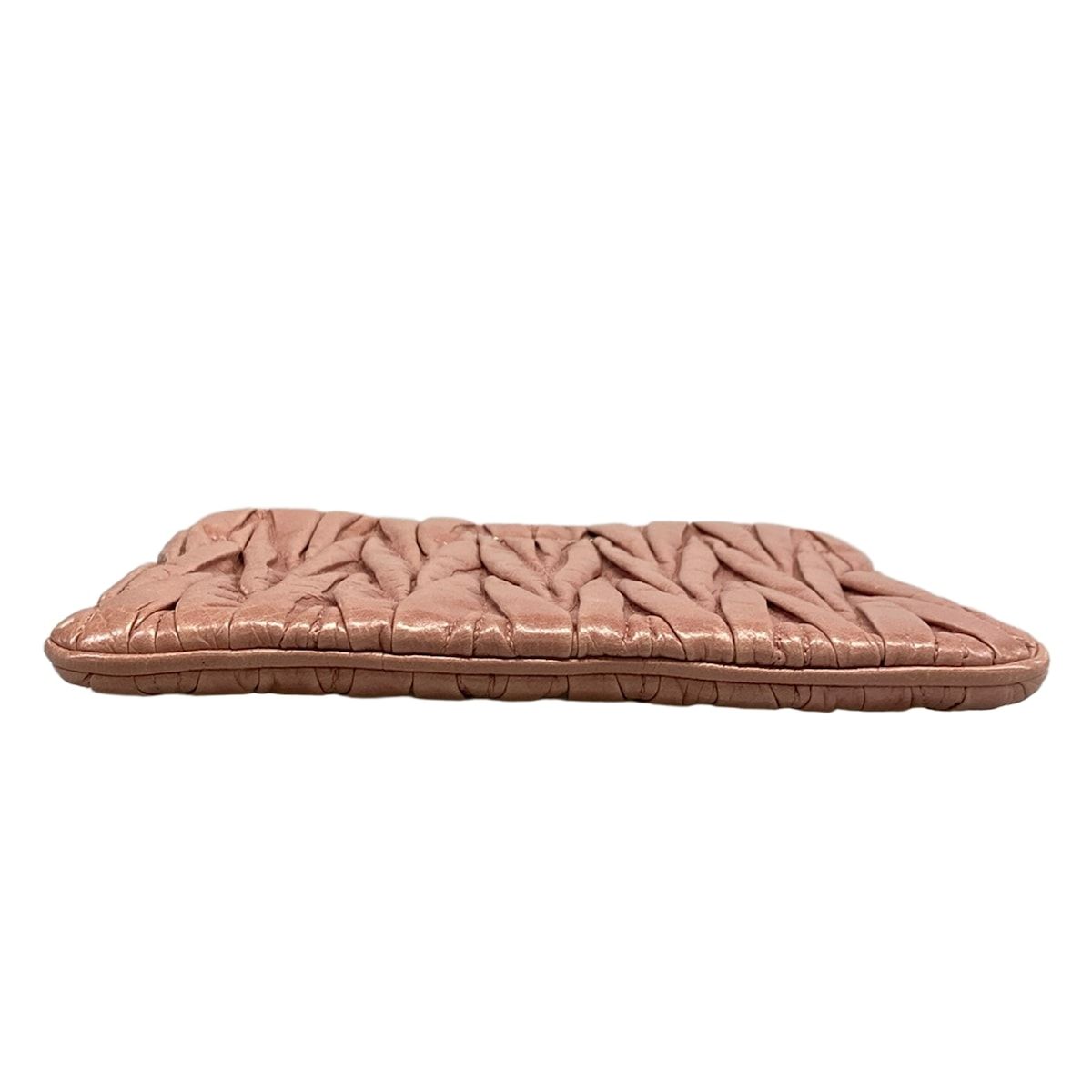 Miu Miu Shoulder Bag Matelasse Pink Beige Chain Leather — view 5