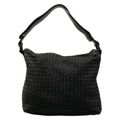 Bottega Veneta Shoulder Bag Intrecciato Black Leather