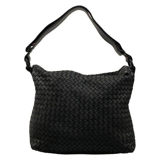 Bottega Veneta Shoulder Bag Intrecciato Black Leather