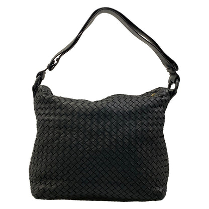 Bottega Veneta Shoulder Bag Intrecciato Black Leather — view 3