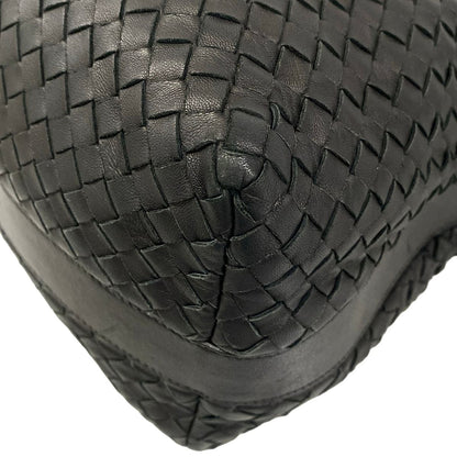 Bottega Veneta Shoulder Bag Intrecciato Black Leather — view 6