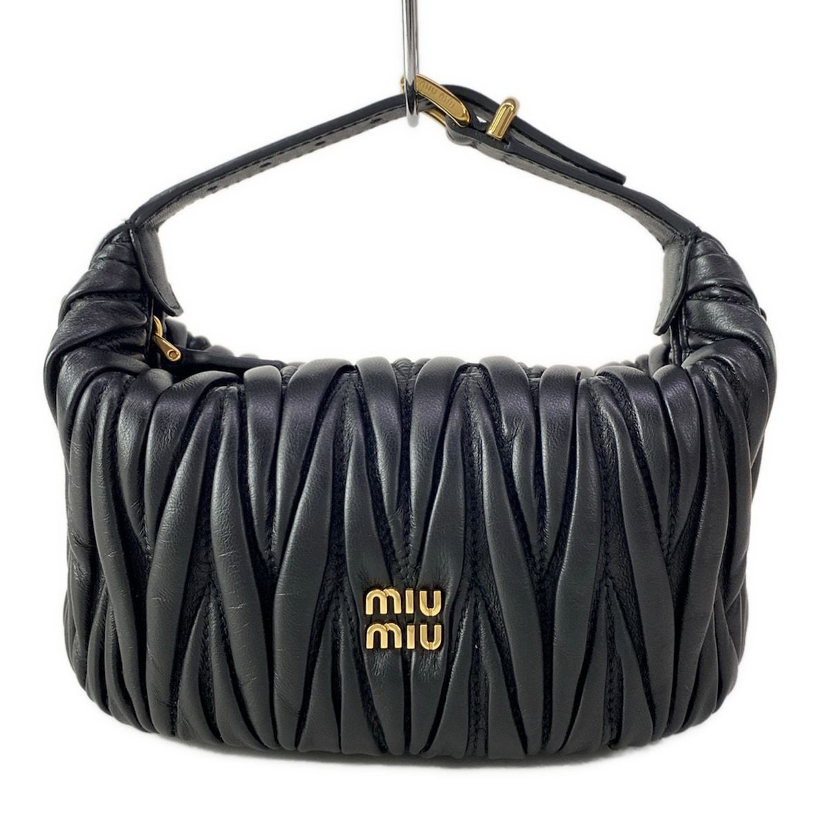 Miu Miu Matelasse Black Mini Bag Leather