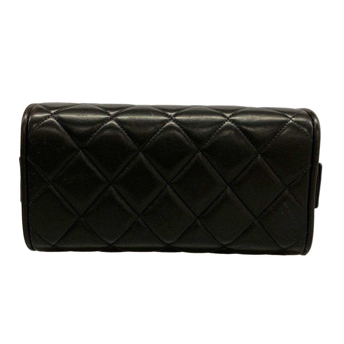 Chanel Vanity Bag Quilted Black Silver Lambskin — view 5