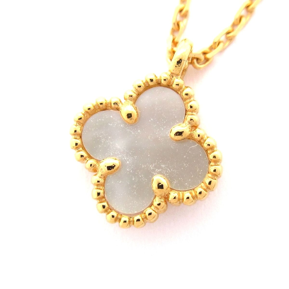 Van Cleef & Arpels Necklace Sweet Alhambra 18k Yellow Gold Mother of Pearl — view 3