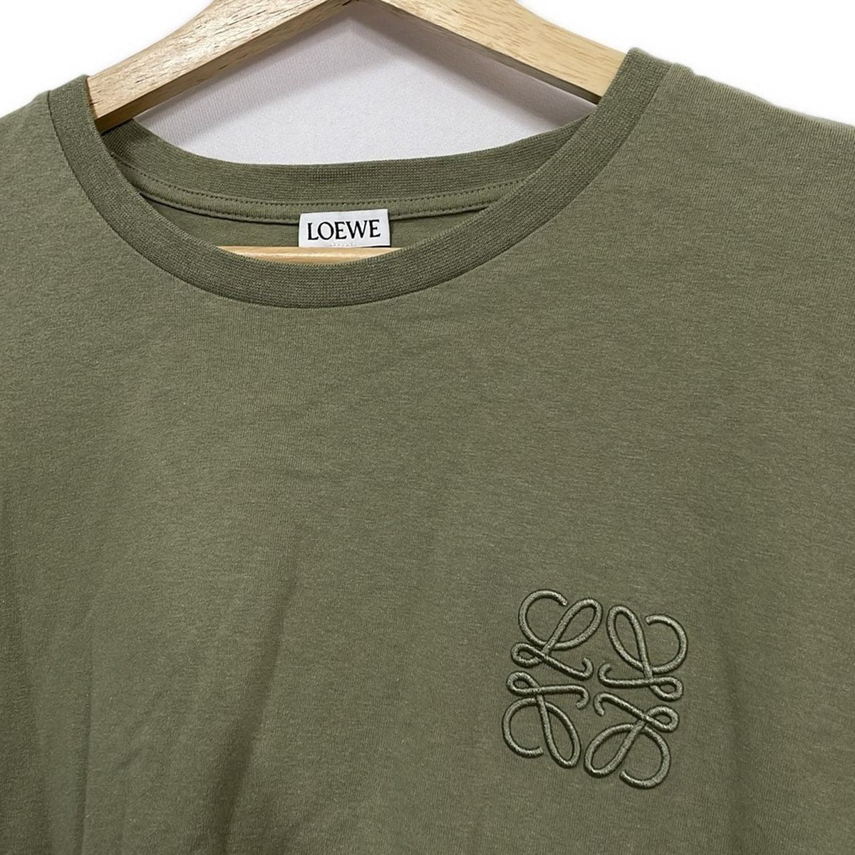 Loewe Short Sleeve T-Shirt S Anagram Khaki — view 7