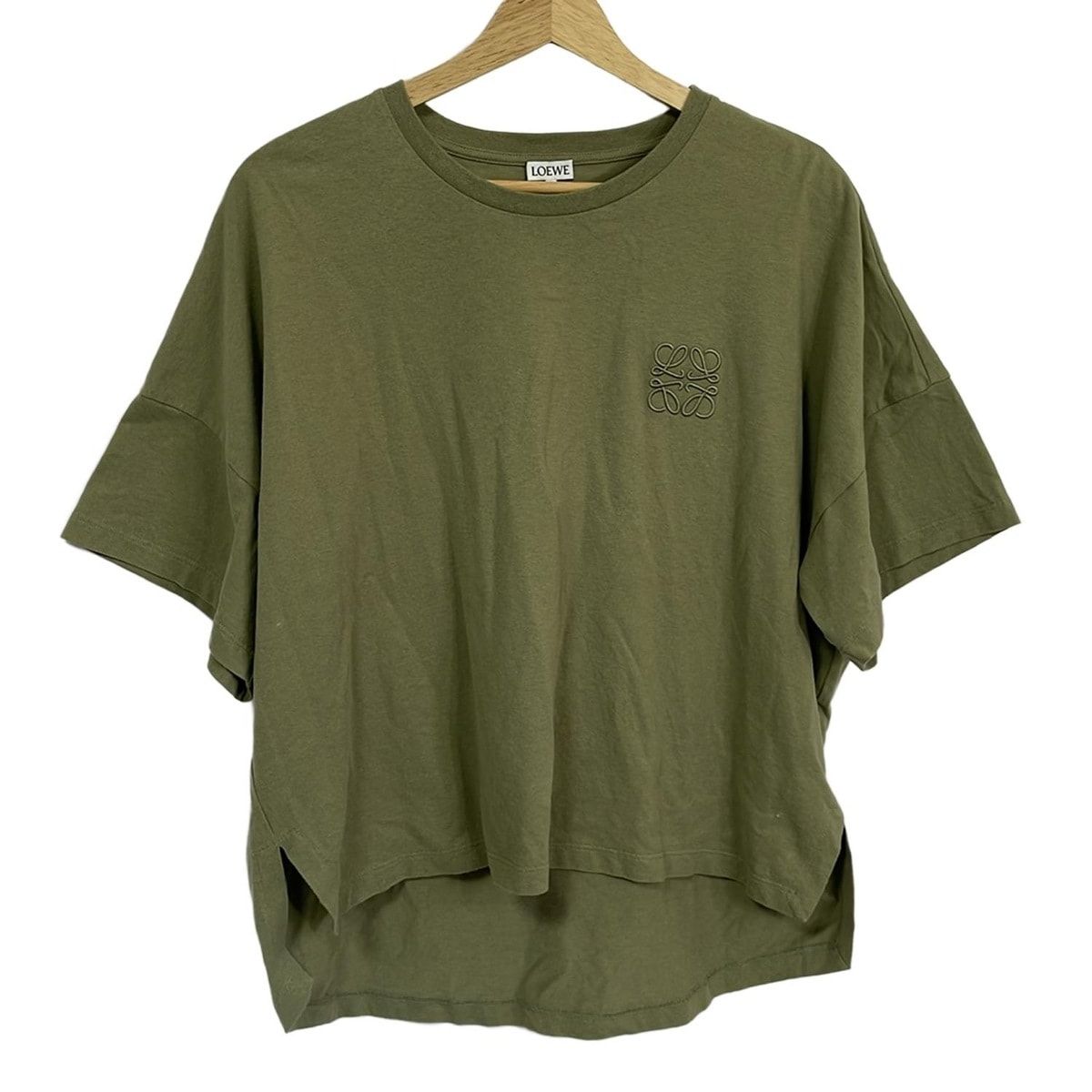 Loewe Short Sleeve T-Shirt S Anagram Khaki