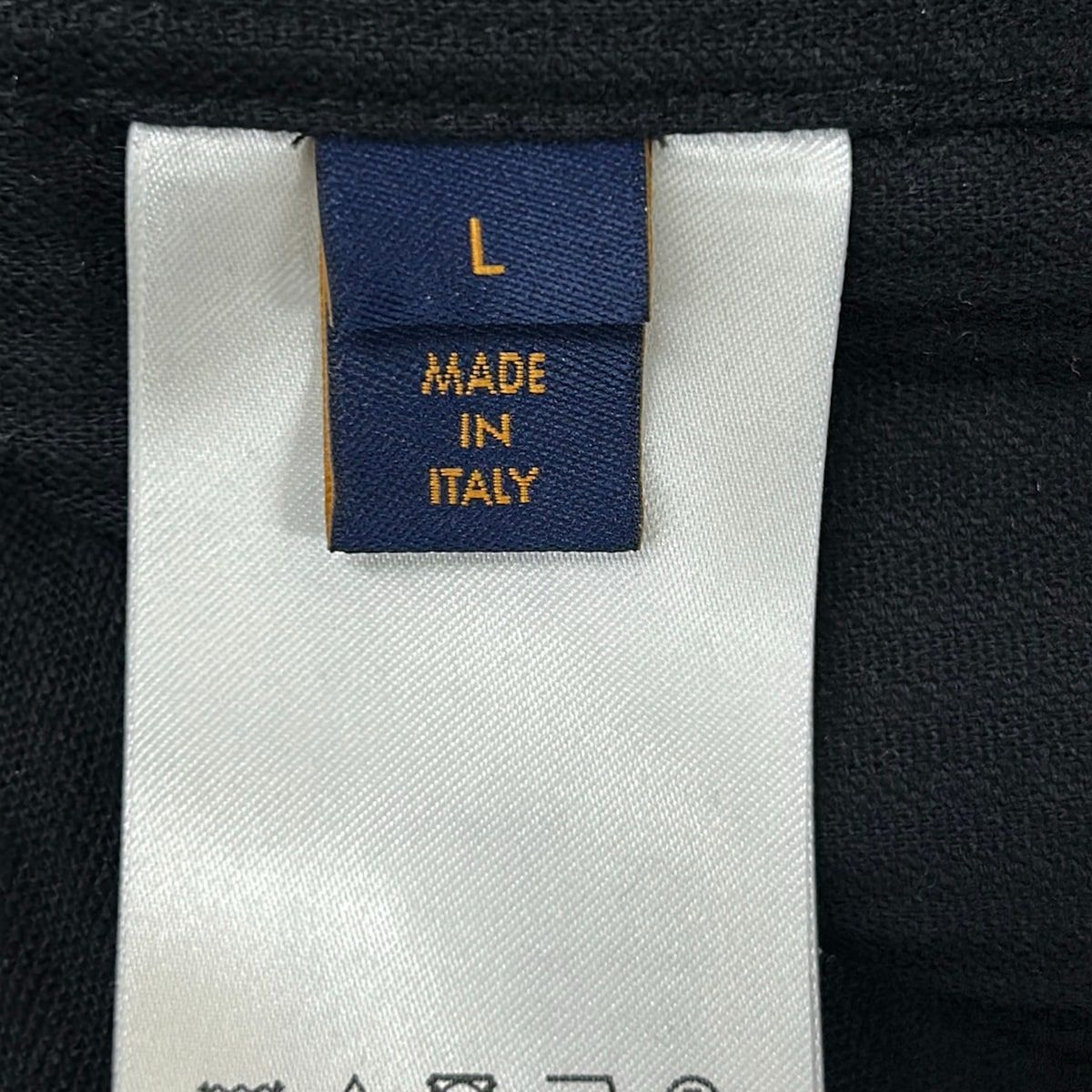 Louis Vuitton Long Sleeve Shirt L Mpu Black Long Corduroy LV Logo Rhinestone — view 5