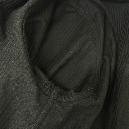 Louis Vuitton Long Sleeve Shirt L Mpu Black Long Corduroy LV Logo Rhinestone — view 9