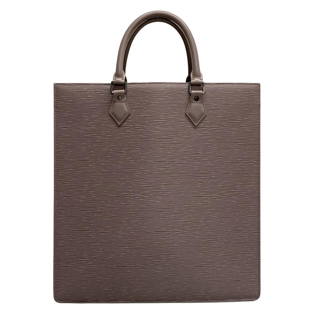 Louis Vuitton Handbag Epi Sac Plat Lila Leather