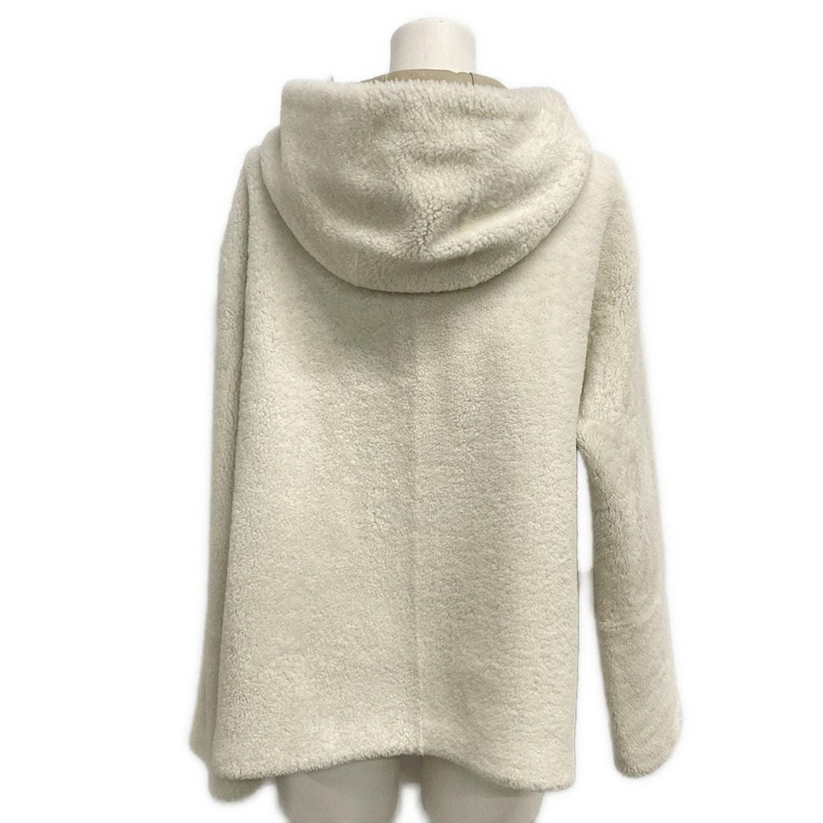 Loewe Jacket 38 M Ivory Beige Long Sleeve Shearling Winter Leather — view 2