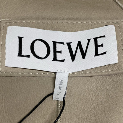 Loewe Jacket 38 M Ivory Beige Long Sleeve Shearling Winter Leather — view 3