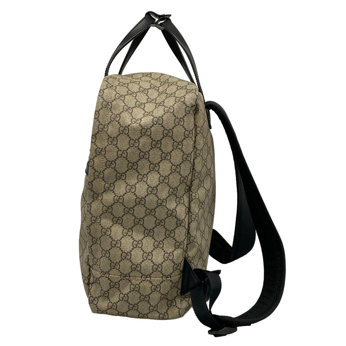 Gucci Backpack Soft GG Supreme Gray Beige Dark Multi Leather — view 4