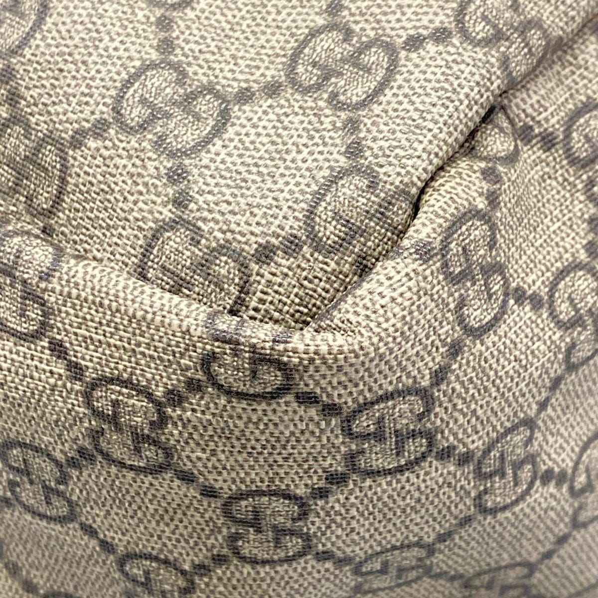 Gucci Backpack Soft GG Supreme Gray Beige Dark Multi Leather — view 6