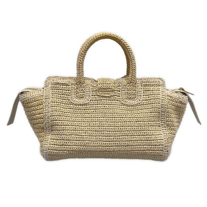 Saint Laurent Paris Handbag Baby Downtown Cabas Ivory Basket Bag Leather — view 3