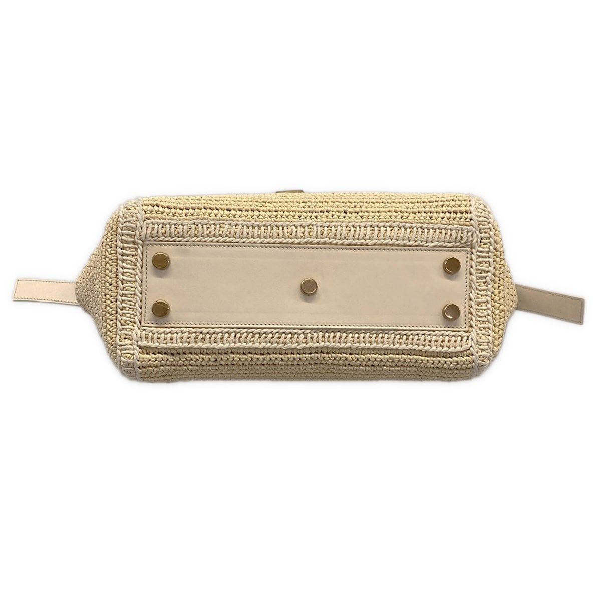 Saint Laurent Paris Handbag Baby Downtown Cabas Ivory Basket Bag Leather — view 5